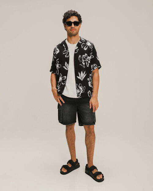 Camisa Satinada Flores